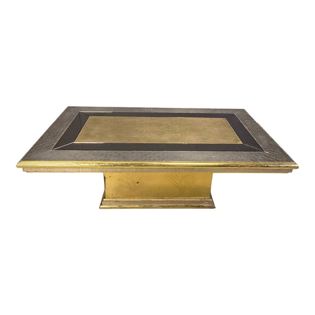 Coffee Table Gony Nava, gold brass, silver bronze, Spain, 1970s. - DIMENSION