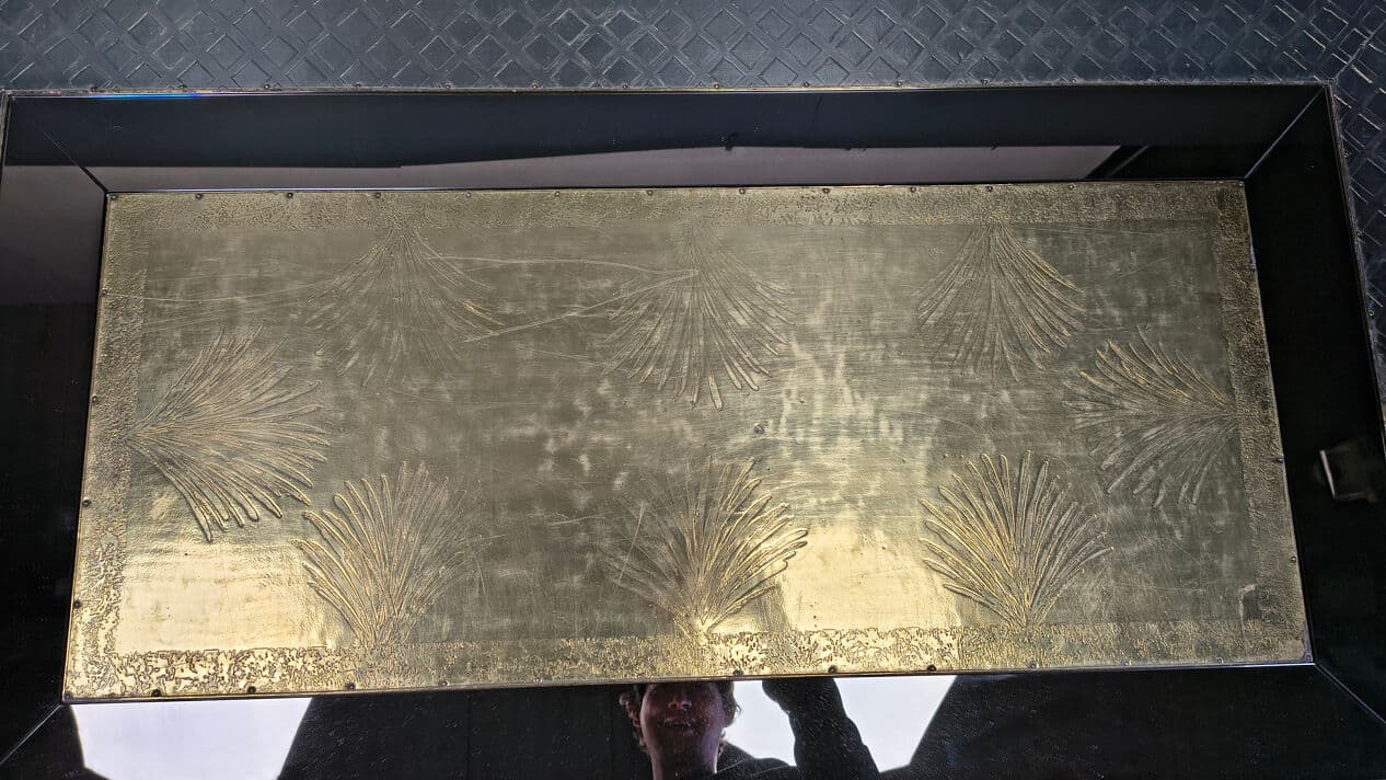 Coffee Table Gony Nava, gold brass, silver bronze, Spain, 1970s. - 328883