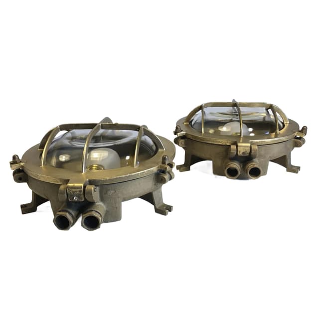 Para kinkietów, mosiądz miedziany, drewno tekowe, Niemcy, lata 70. - WYMIARY