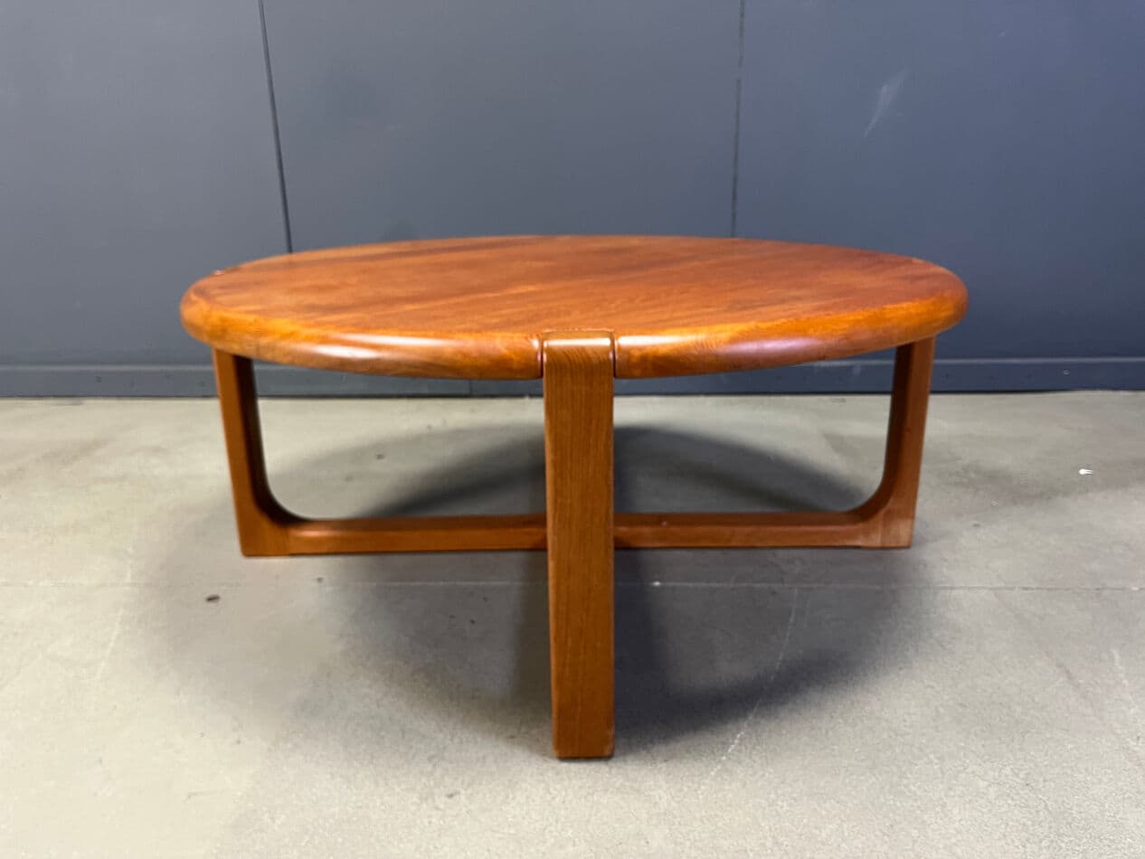 Scandinavian coffee table, brown teak, Belgium, 1970s. - 328783
