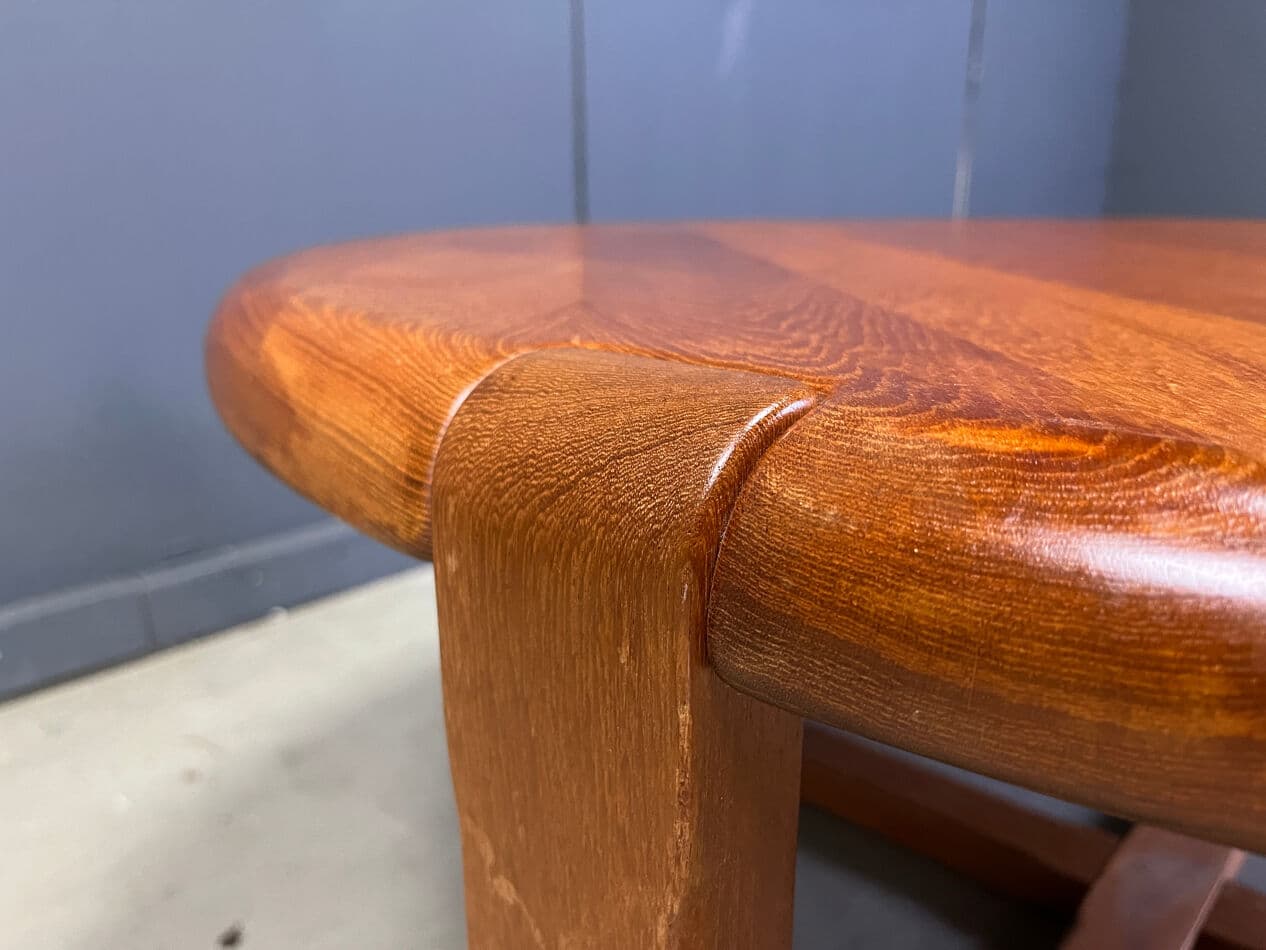Scandinavian coffee table, brown teak, Belgium, 1970s. - 328788