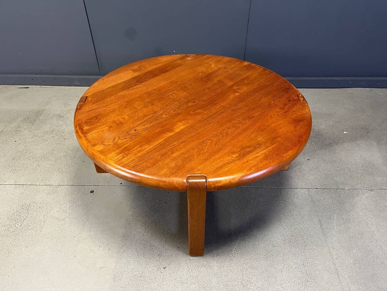 Scandinavian coffee table, brown teak, Belgium, 1970s. - 328786