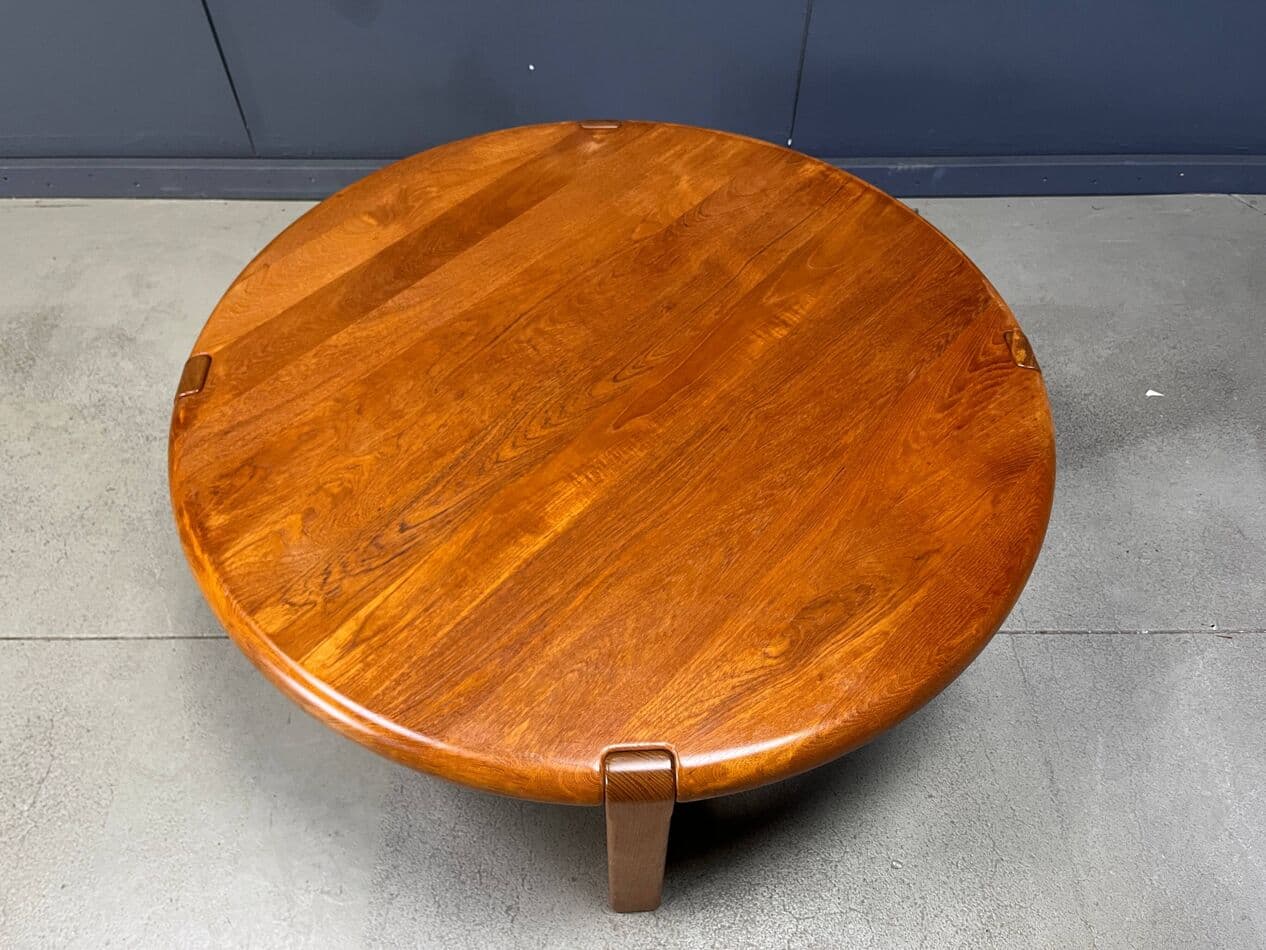 Scandinavian coffee table, brown teak, Belgium, 1970s. - 328791