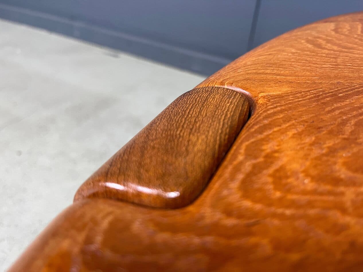 Scandinavian coffee table, brown teak, Belgium, 1970s. - 328789