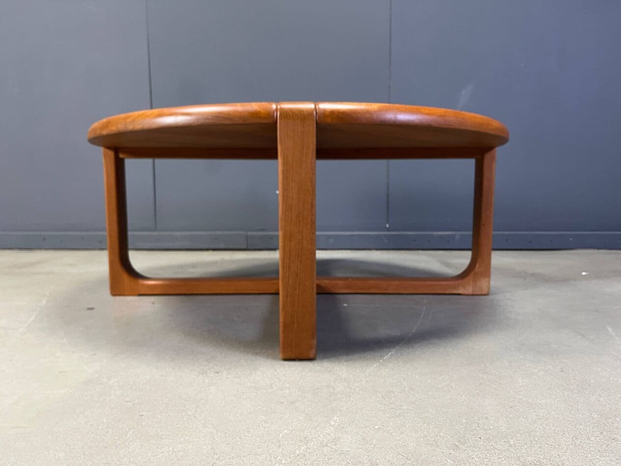 Scandinavian coffee table, brown teak, Belgium, 1970s. - 328792
