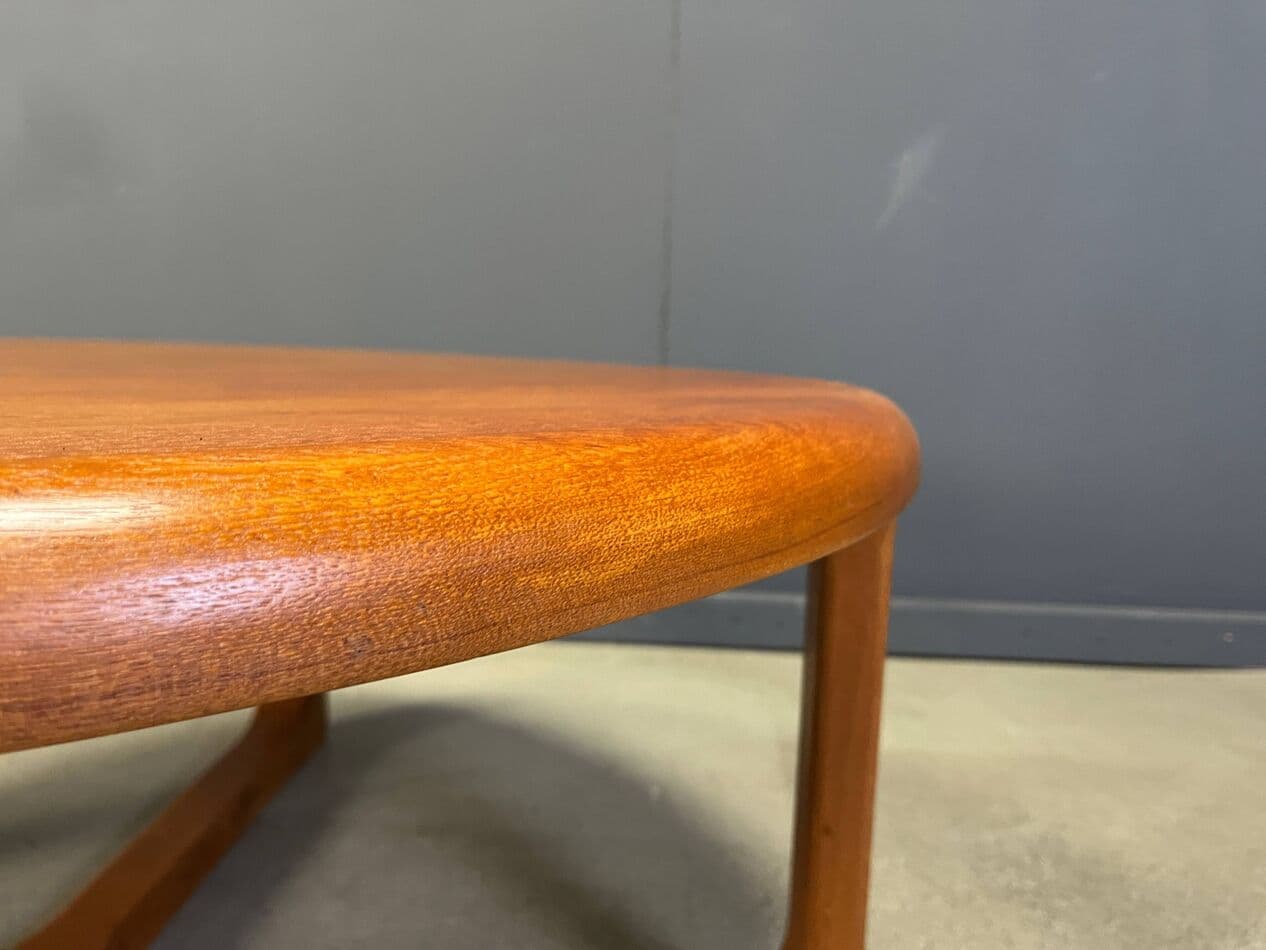 Scandinavian coffee table, brown teak, Belgium, 1970s. - 328787