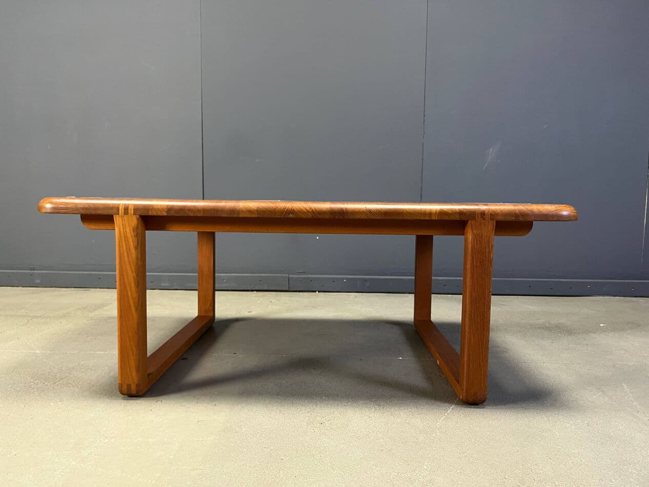 Scandinavian coffee table, brown teak, Belgium, 1970s - 328744