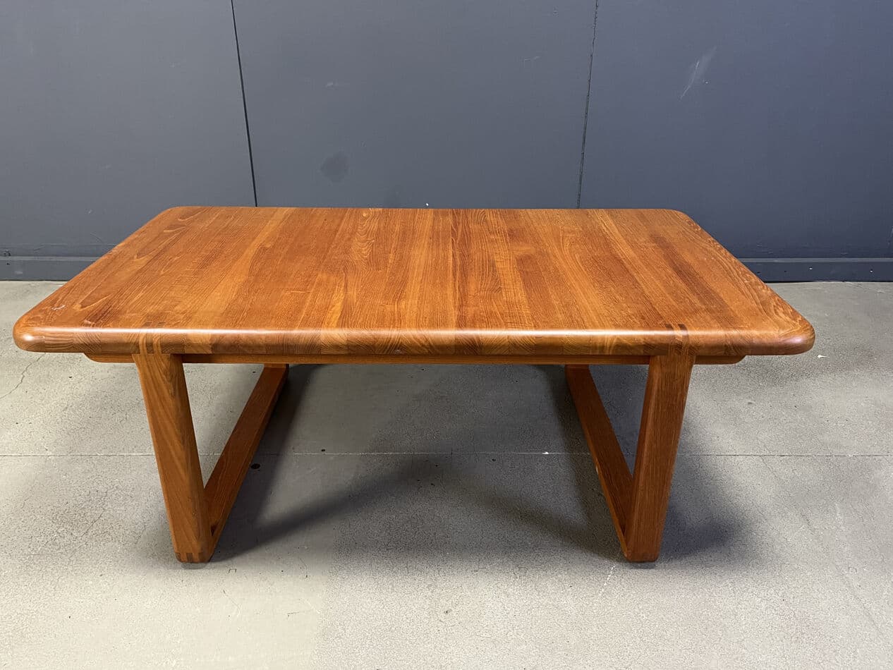 Scandinavian coffee table, brown teak, Belgium, 1970s - 328736