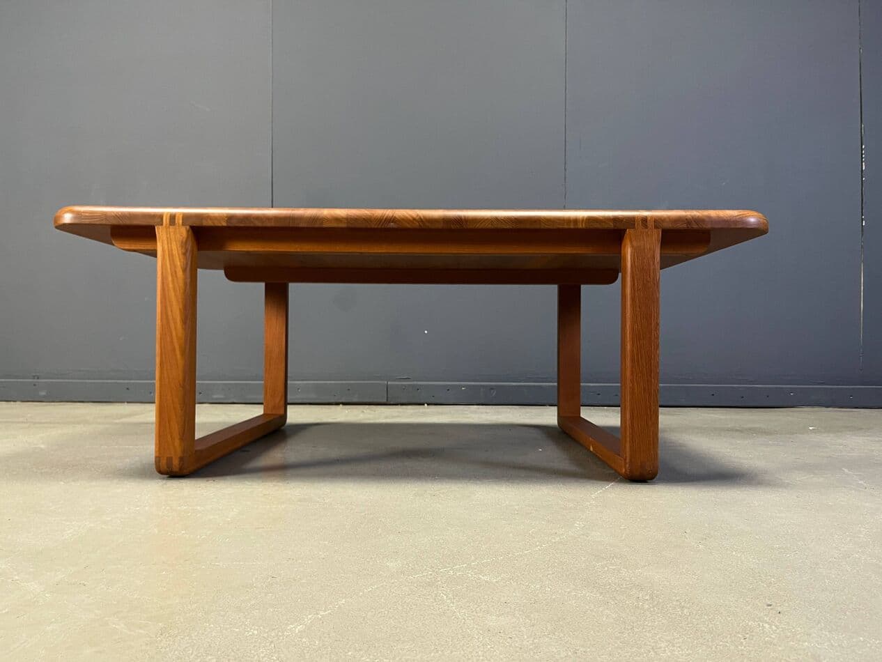 Scandinavian coffee table, brown teak, Belgium, 1970s - 328745