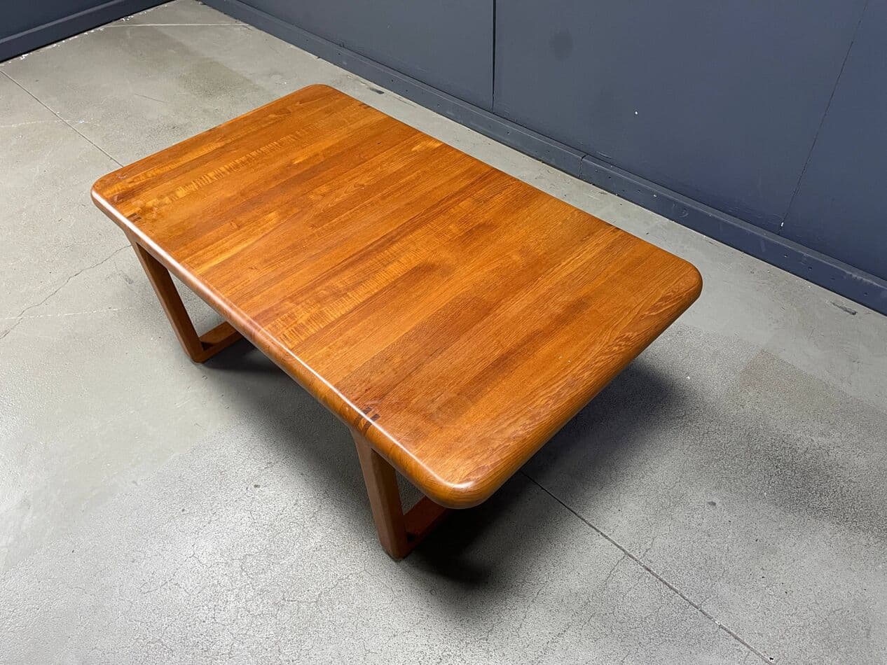 Scandinavian coffee table, brown teak, Belgium, 1970s - 328738