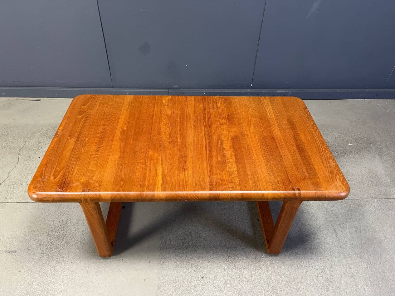 Scandinavian coffee table, brown teak, Belgium, 1970s - 328743