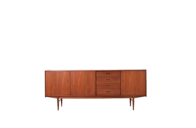 Sideboard, brown teak, Denmark, 1960s.
