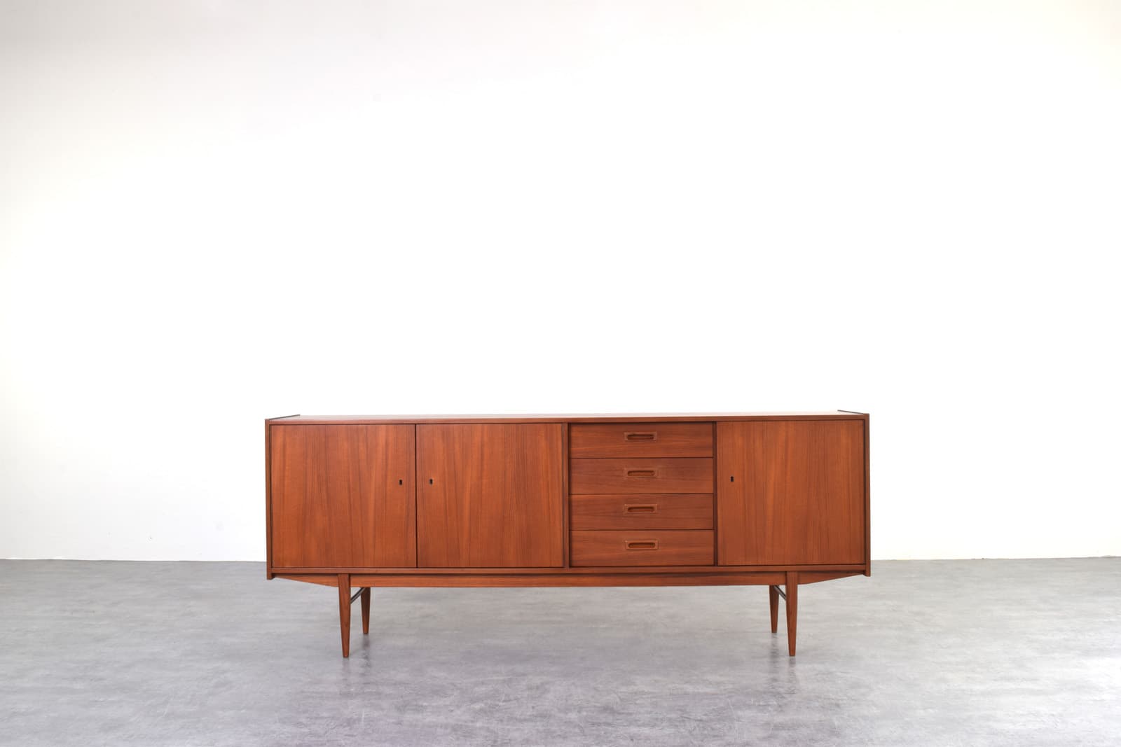 Sideboard, brown teak, Denmark, 1960s. - 331688
