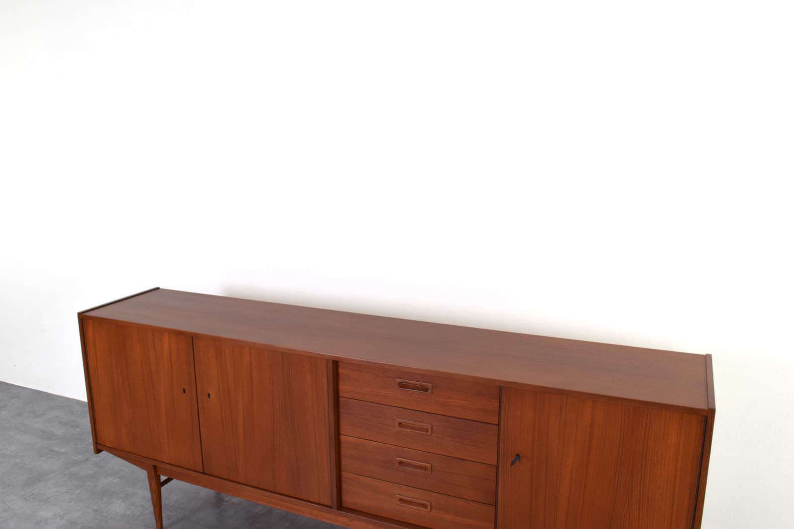 Sideboard, brown teak, Denmark, 1960s. - 331699