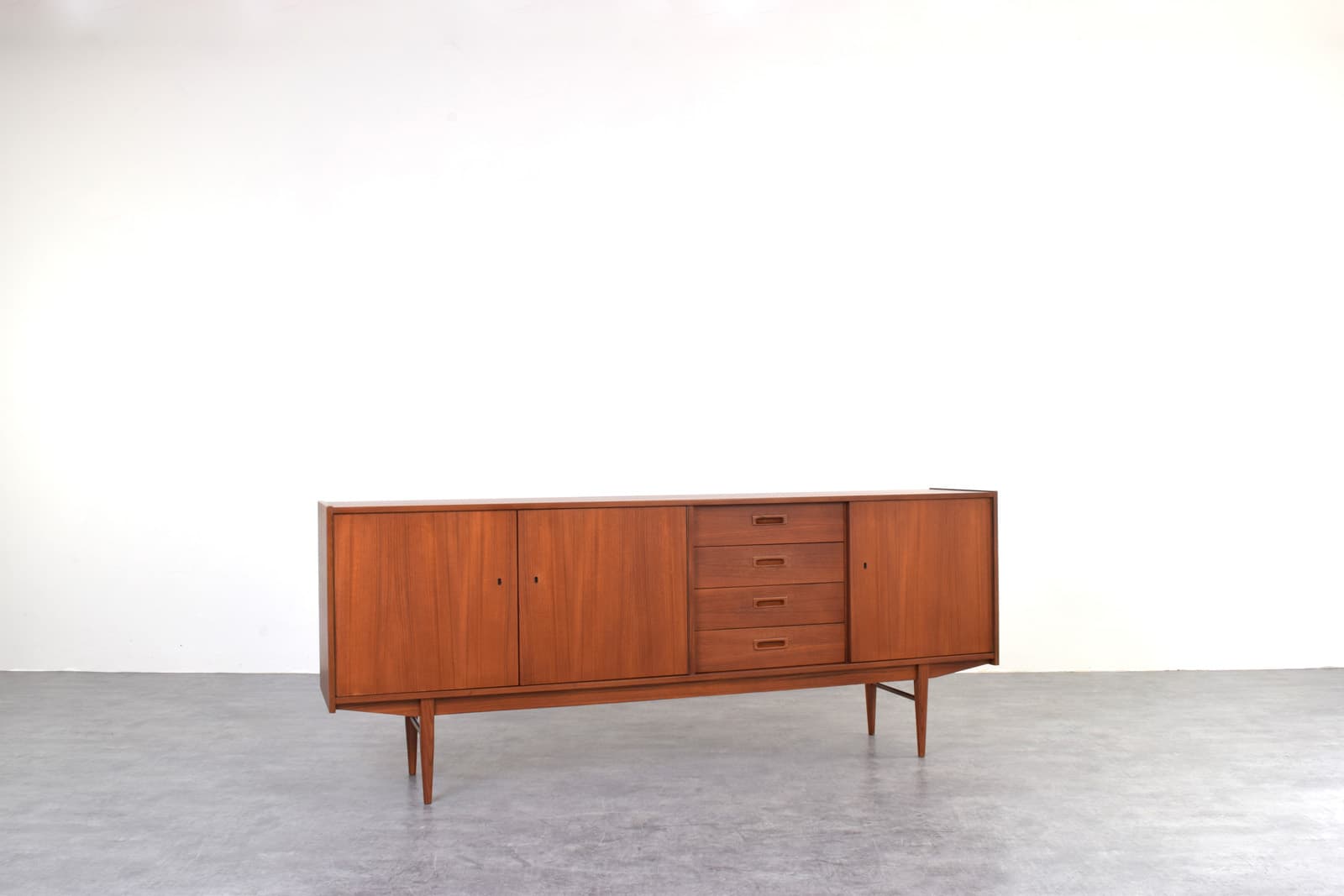 Sideboard, brown teak, Denmark, 1960s. - 331690