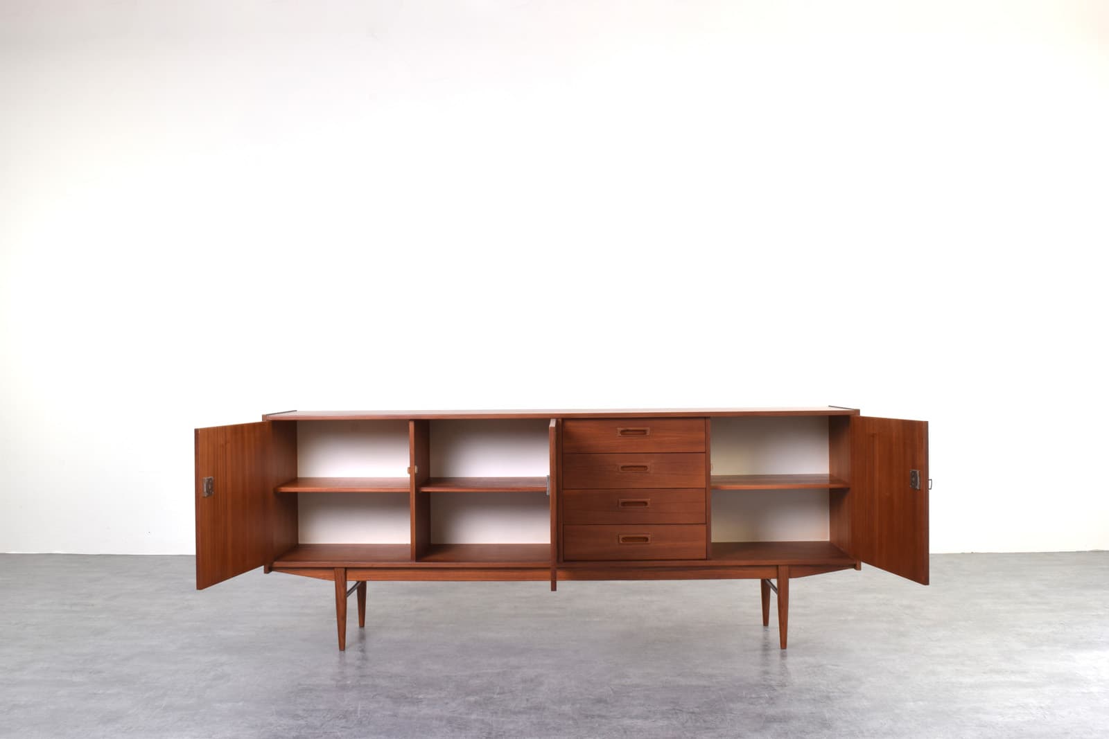 Sideboard, brown teak, Denmark, 1960s. - 331689