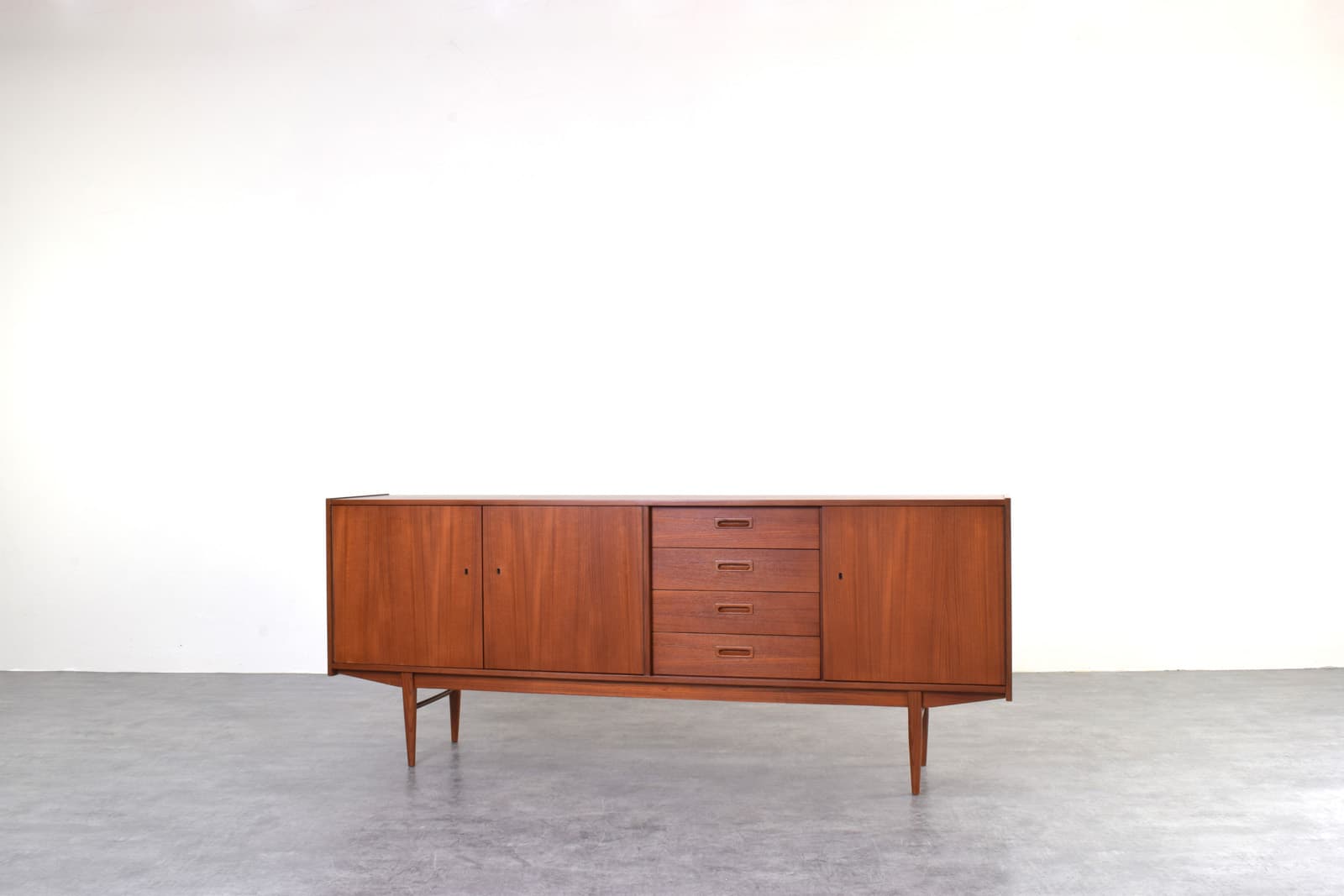 Sideboard, brown teak, Denmark, 1960s. - 331691
