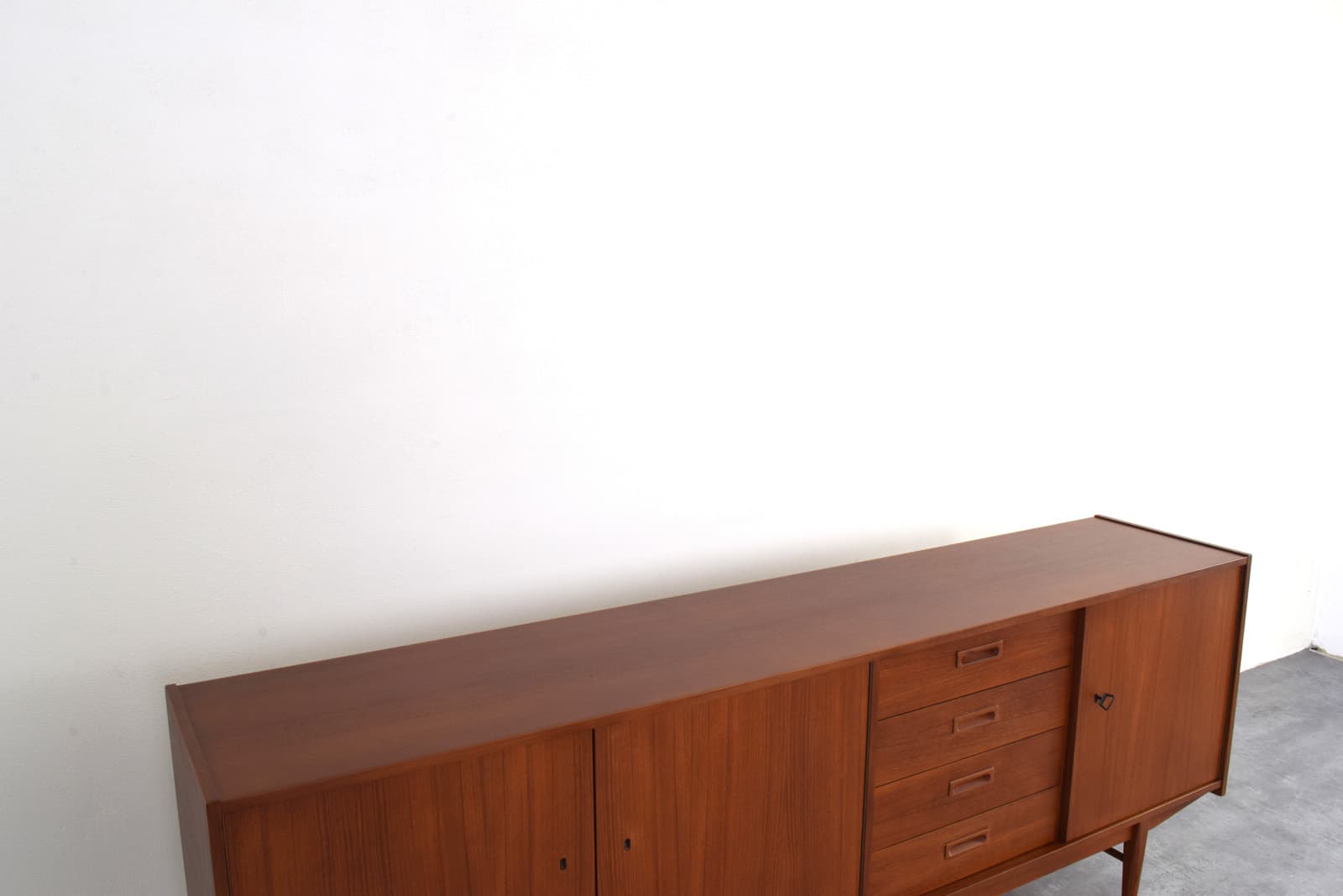 Sideboard, brown teak, Denmark, 1960s. - 331698
