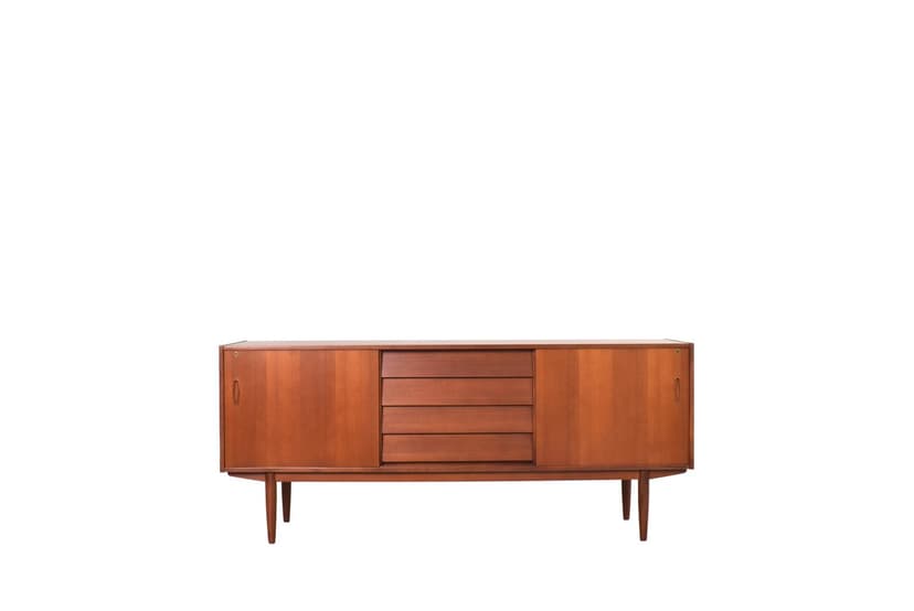 Sideboard, brown teak, by N. Jonsson, Norway, 1960s.