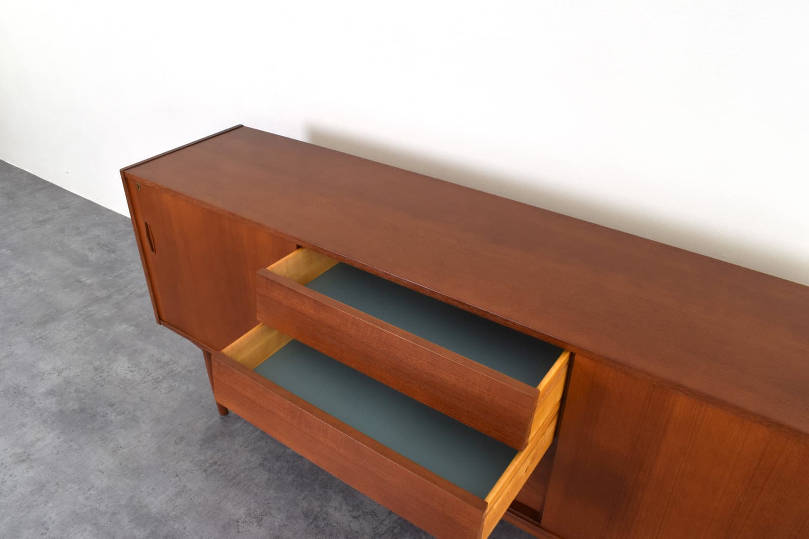 Sideboard, brown teak, by N. Jonsson, Norway, 1960s. - 331714