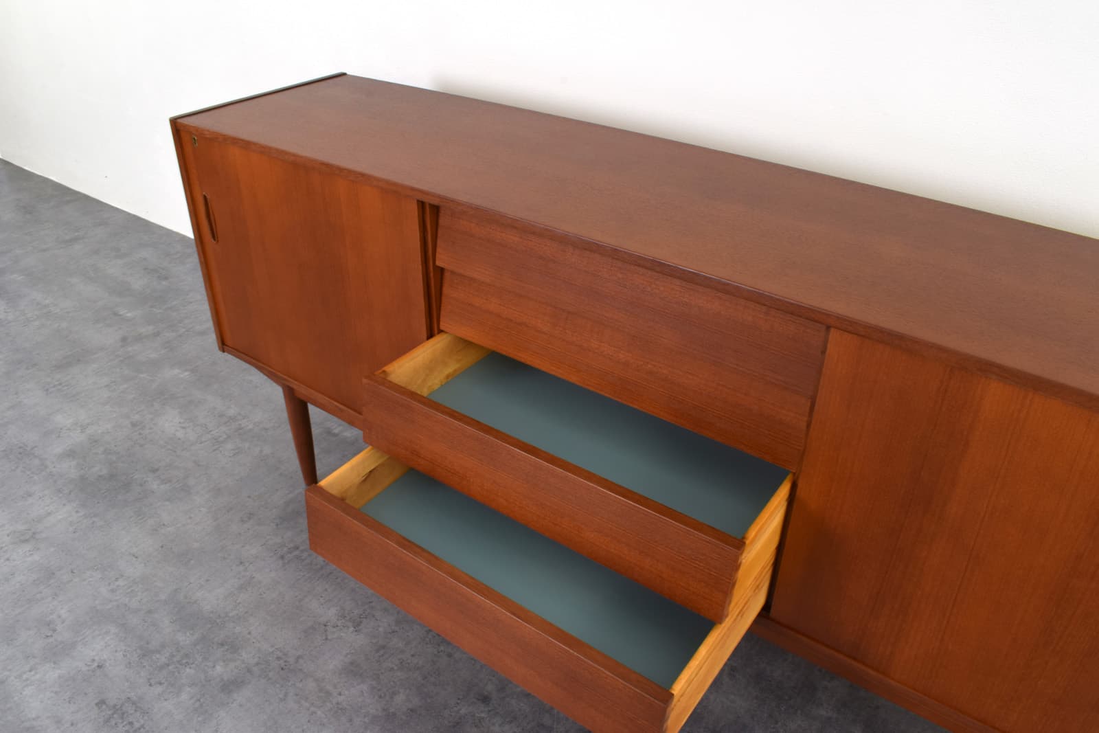 Sideboard, brown teak, by N. Jonsson, Norway, 1960s. - 331715