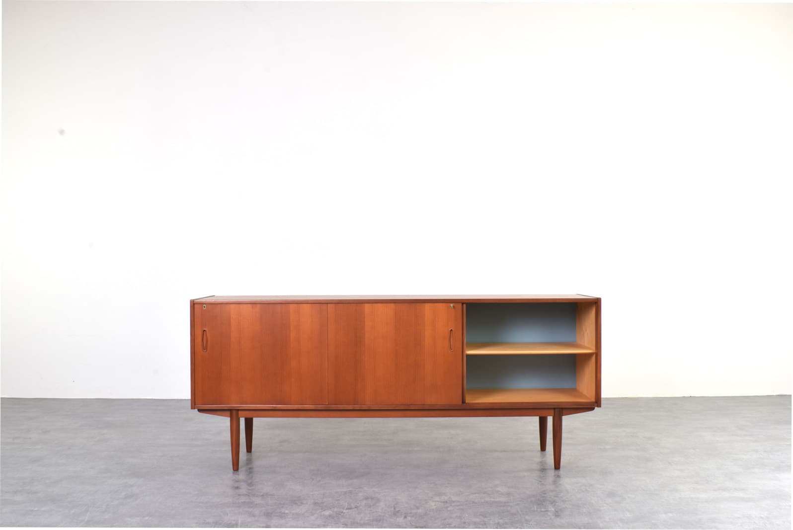 Sideboard, brown teak, by N. Jonsson, Norway, 1960s. - 331703