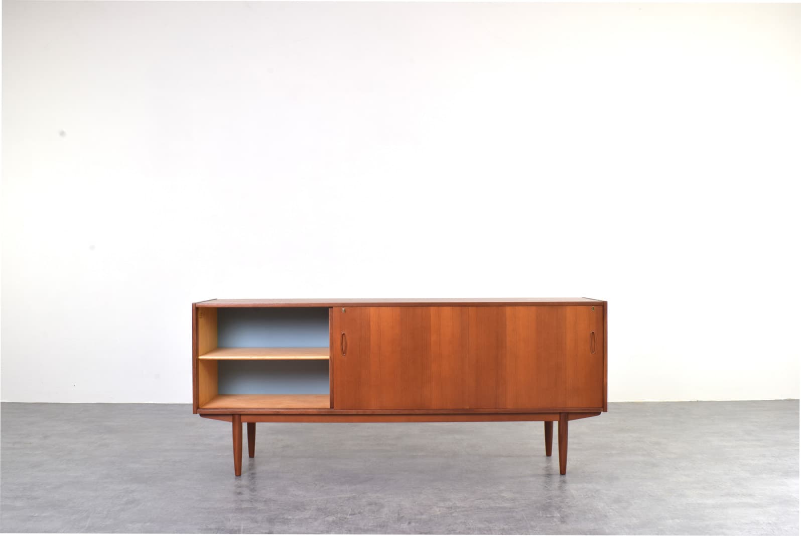 Sideboard, brown teak, by N. Jonsson, Norway, 1960s. - 331704