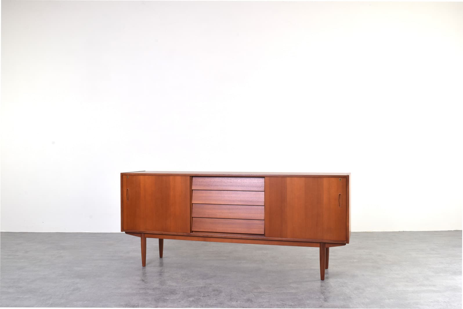 Sideboard, brown teak, by N. Jonsson, Norway, 1960s. - 331706