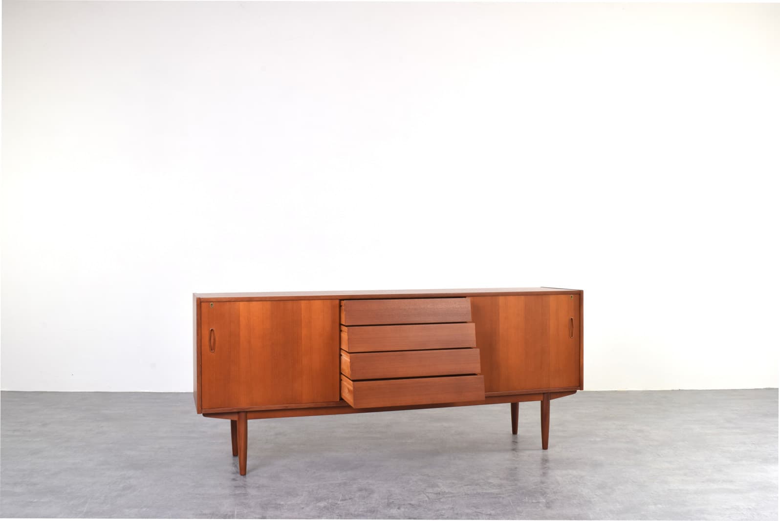 Sideboard, brown teak, by N. Jonsson, Norway, 1960s. - 331707