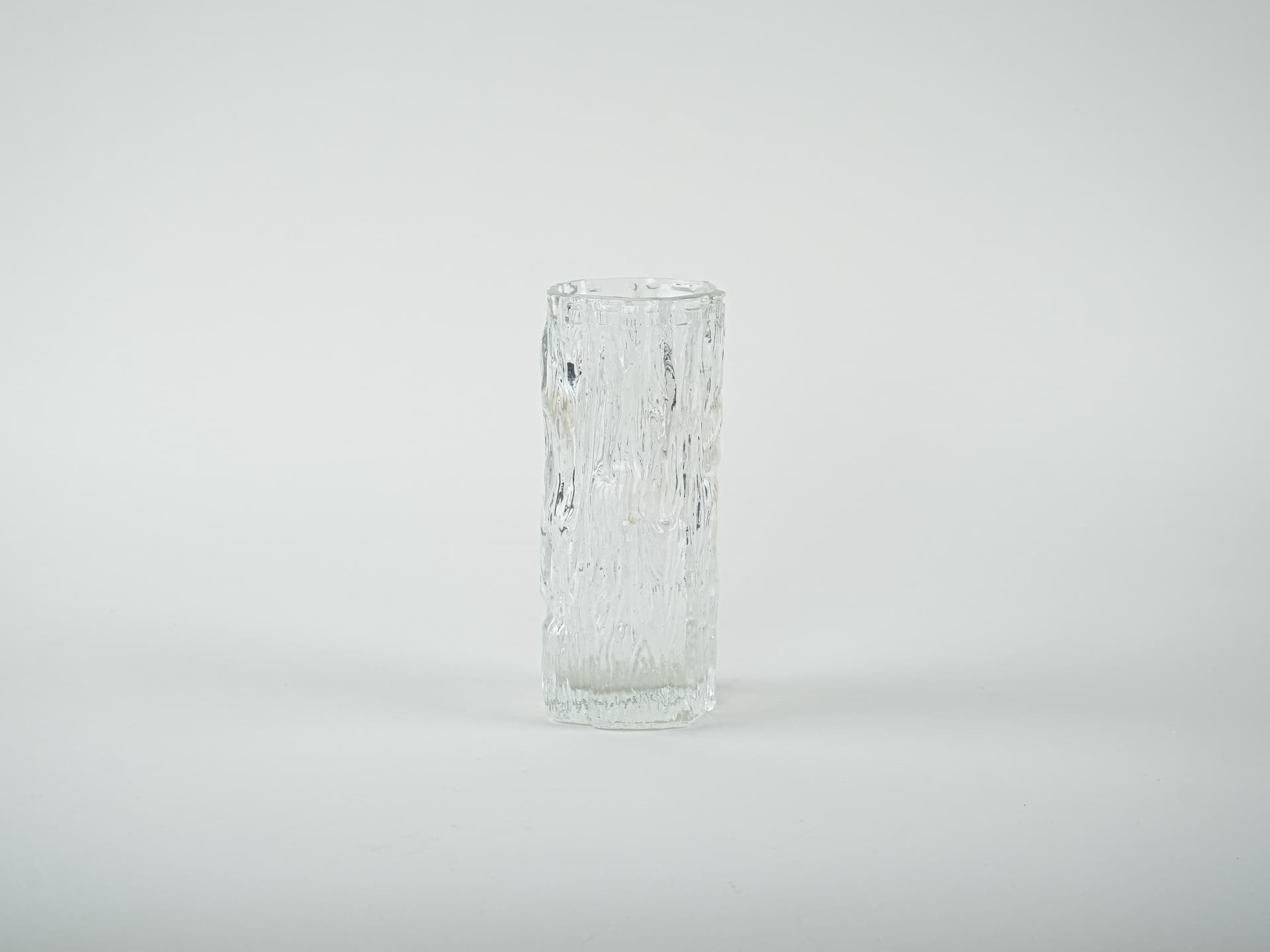 Vase Avena, transparent glass, by T. Wirkkala, Iittala, Finland, 1960s. - 331964