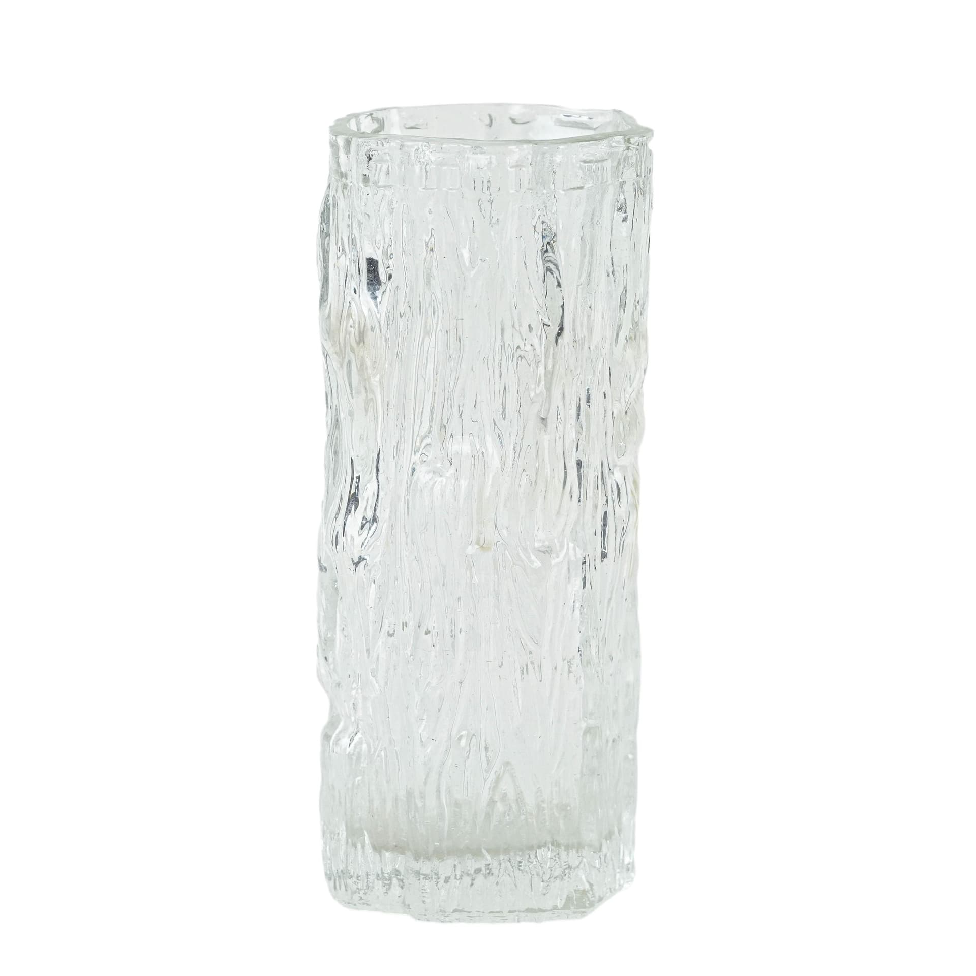Vase Avena, transparent glass, by T. Wirkkala, Iittala, Finland, 1960s.