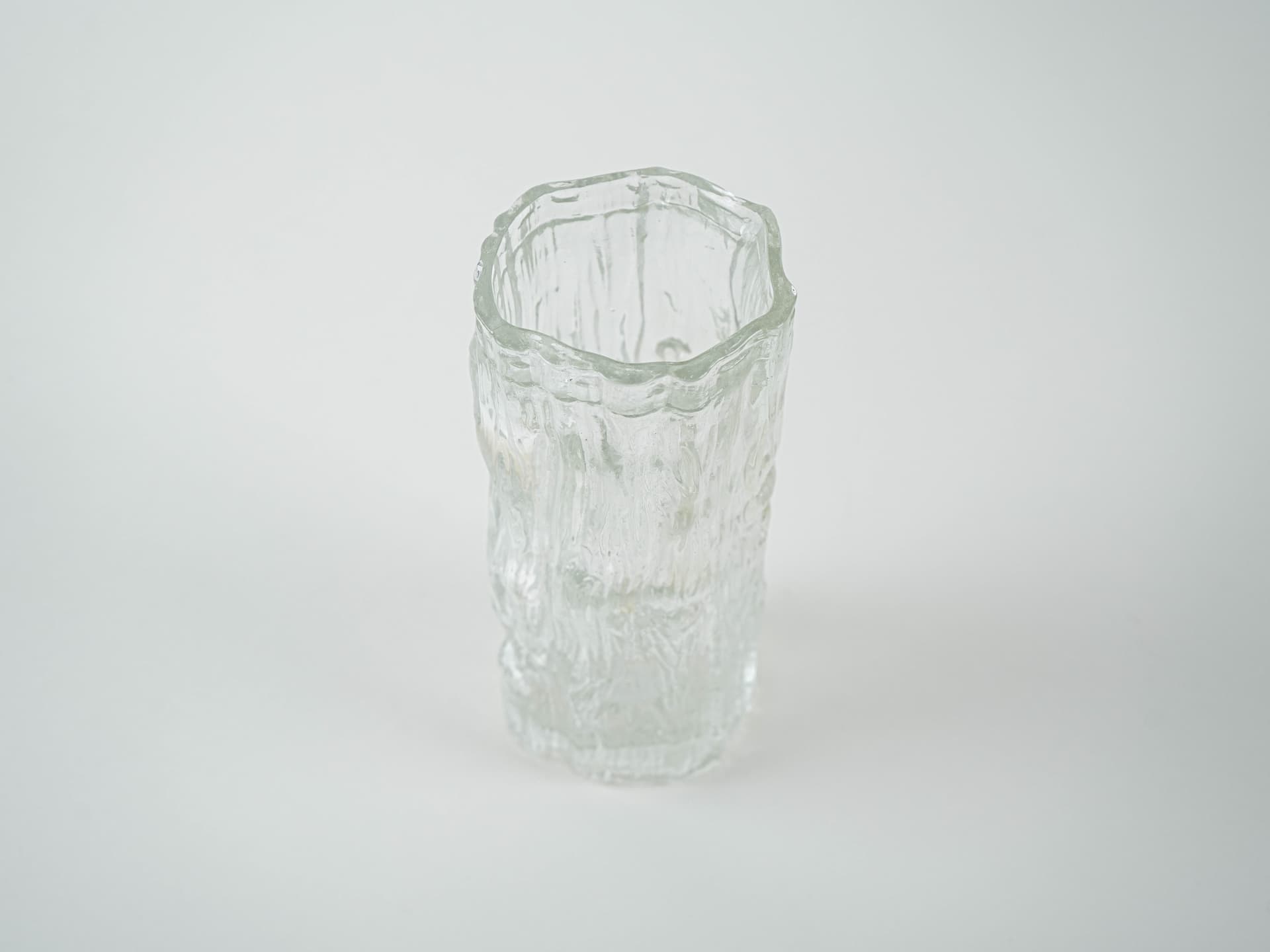 Vase Avena, transparent glass, by T. Wirkkala, Iittala, Finland, 1960s. - 331966