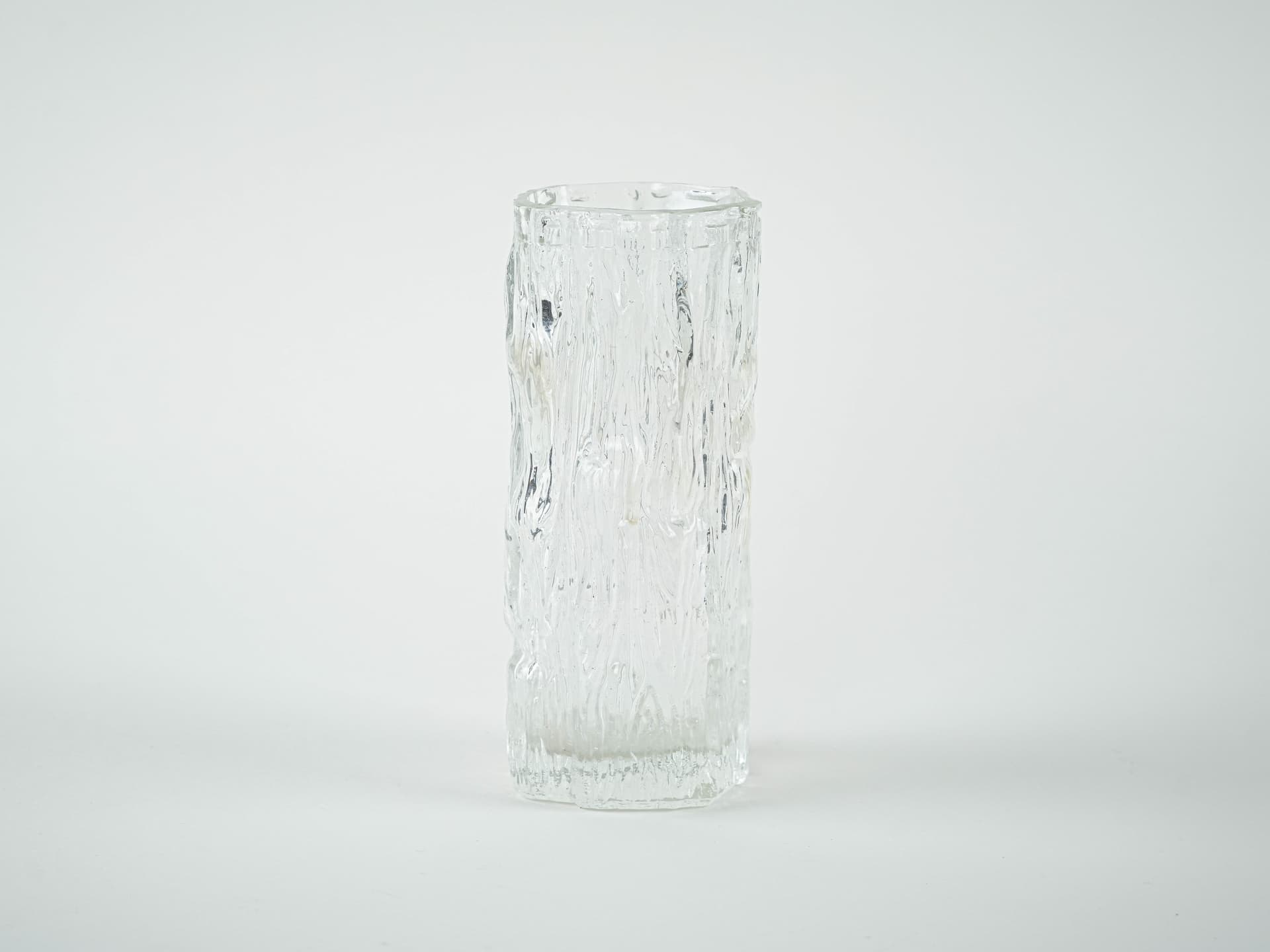 Vase Avena, transparent glass, by T. Wirkkala, Iittala, Finland, 1960s. - 331967