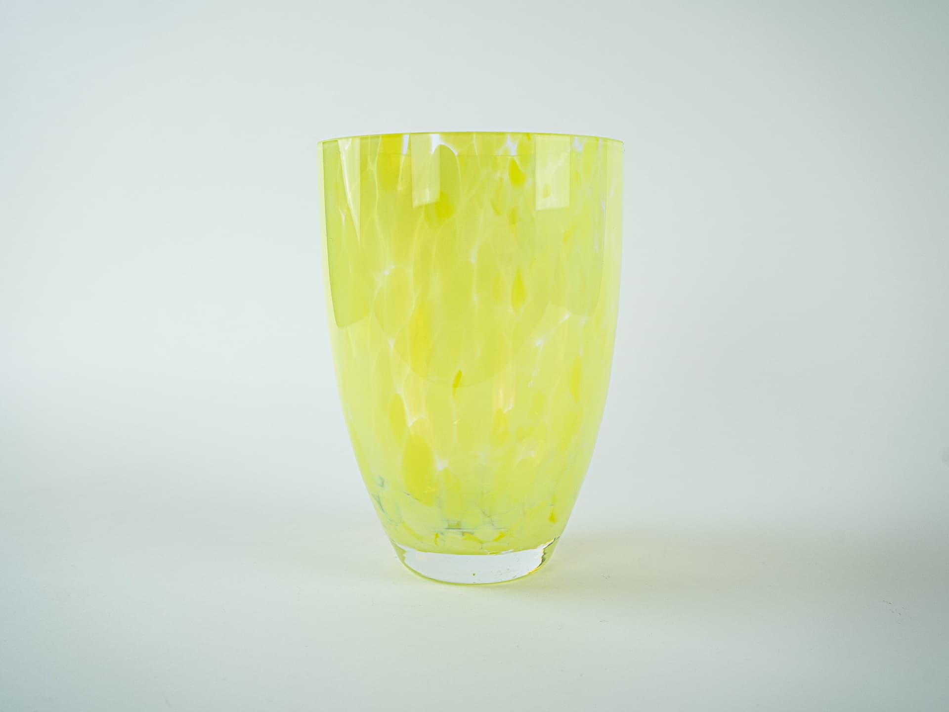 Vase, lemon yellow glass, Denmark, 1970s. - 331998