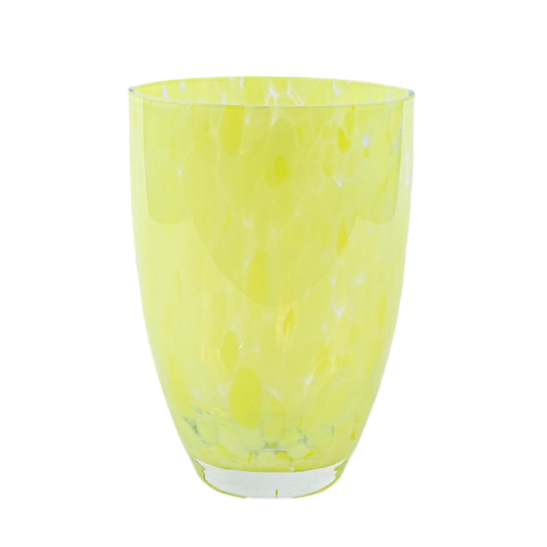 Vase, lemon yellow glass, Denmark, 1970s.