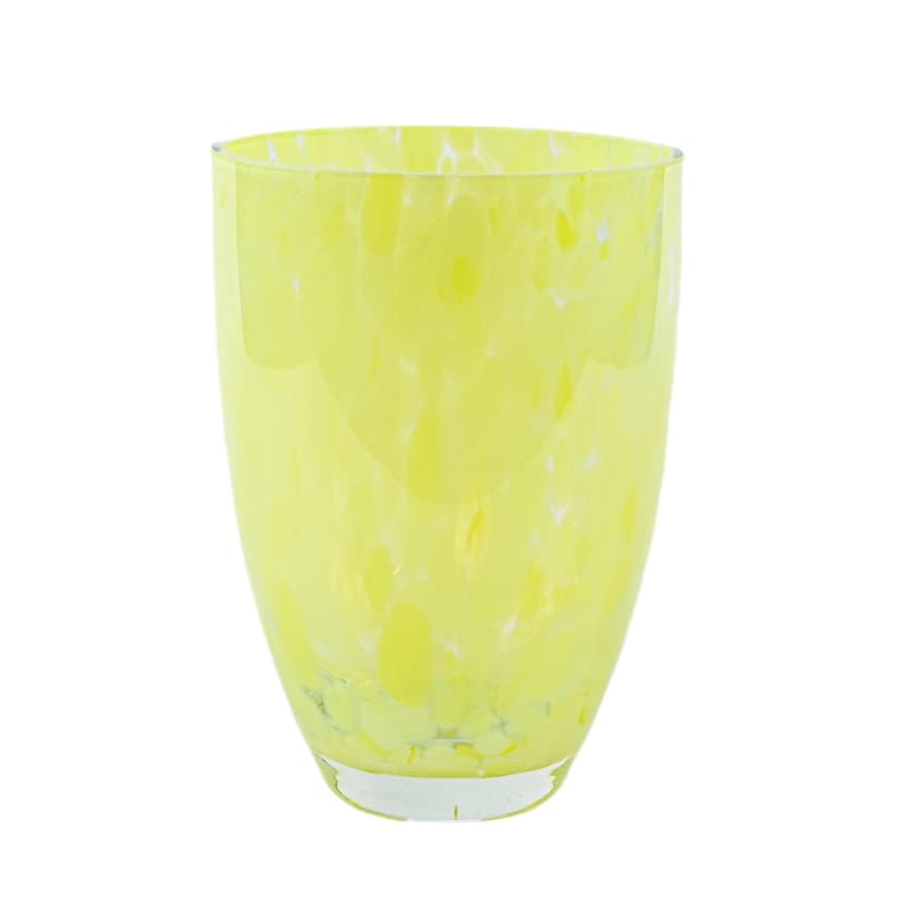 Vase, lemon yellow glass, Denmark, 1970s.