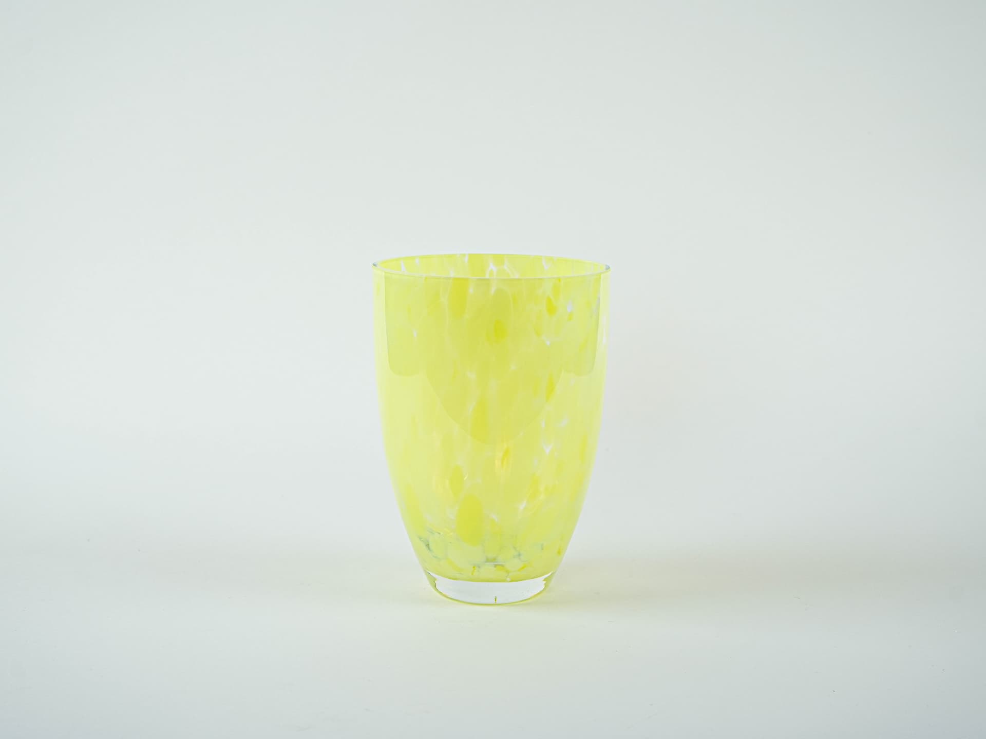 Vase, lemon yellow glass, Denmark, 1970s. - 331994