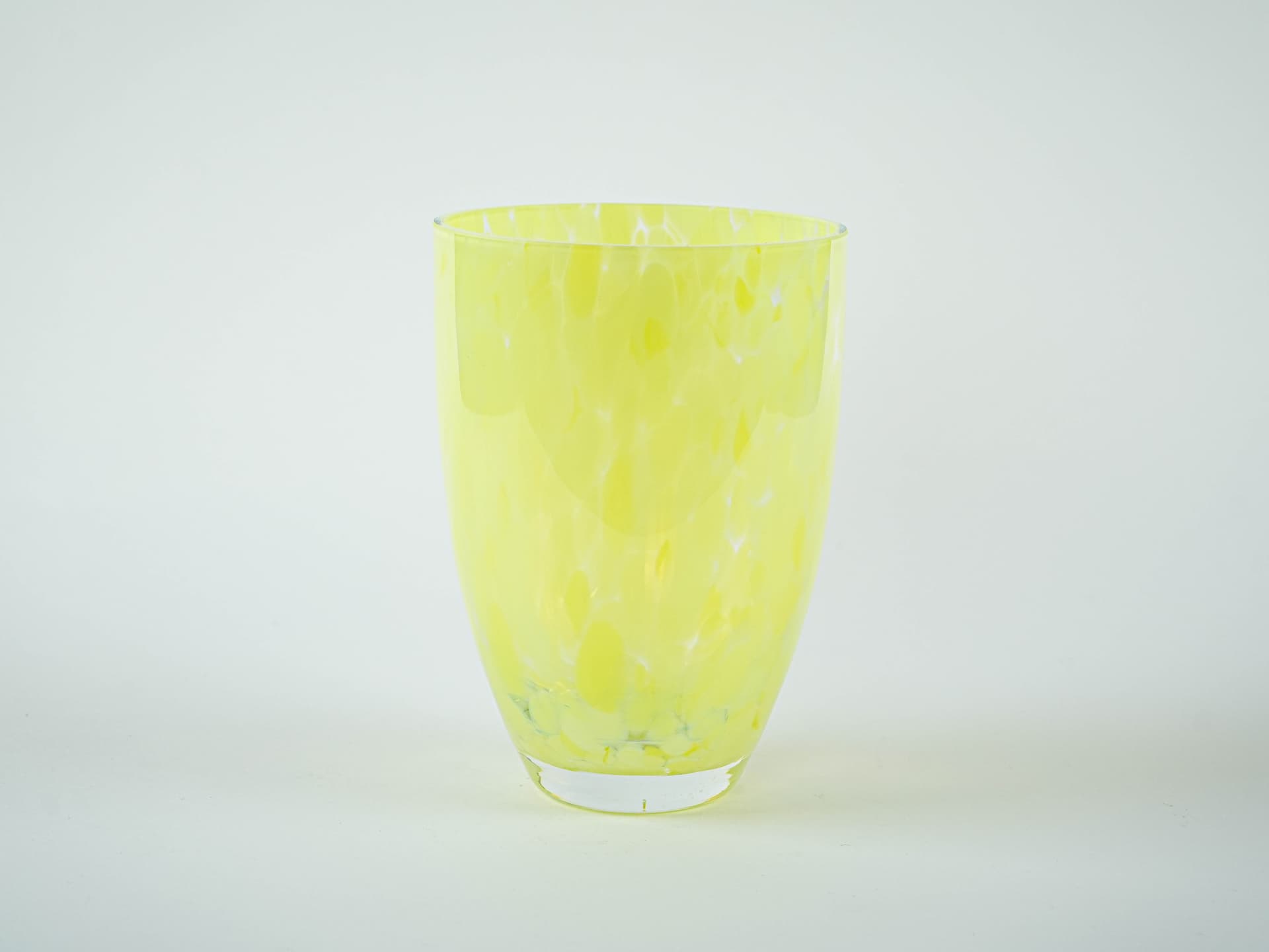 Vase, lemon yellow glass, Denmark, 1970s. - 331992