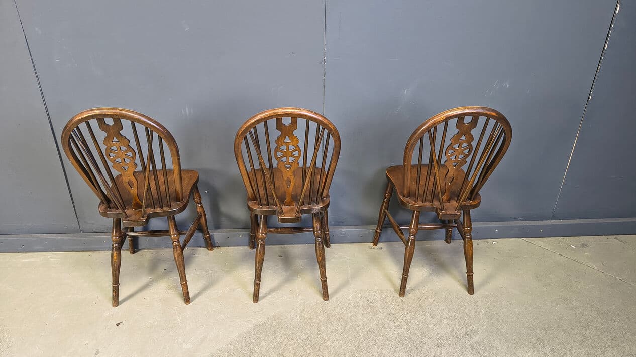 Set of five Ercol dining chairs, brown, beech, elm, United Kingdom, 1950s - 332092