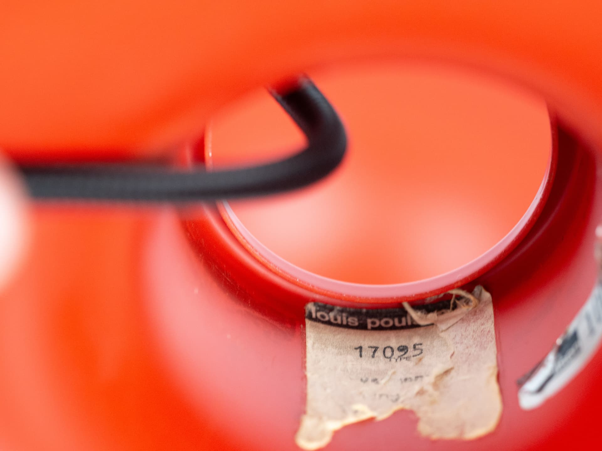 Pendant lamp PH 5, red aluminium, by P. Henningsen, Louis Poulsen, Denmark, 1960s. - 332290