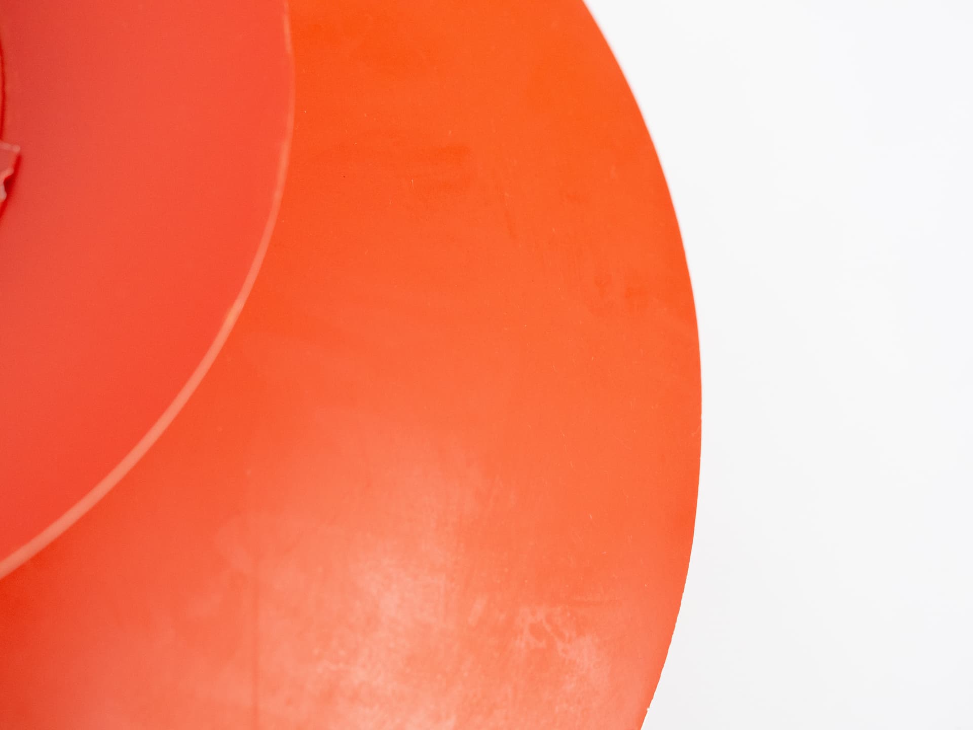 Pendant lamp PH 5, red aluminium, by P. Henningsen, Louis Poulsen, Denmark, 1960s. - 332288
