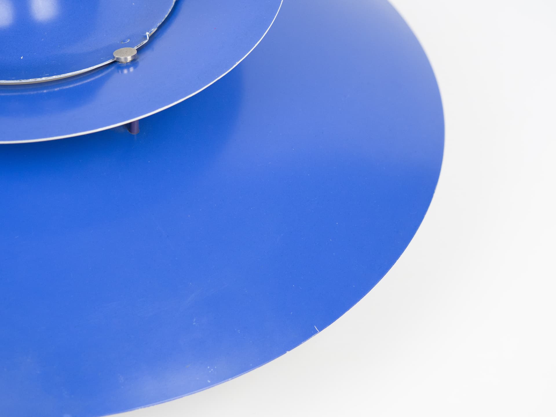 Pendant Lamp PH 5, blue and white aluminum, by P. Henningsen, Louis Poulsen, Denmark, 1980s. - 332348