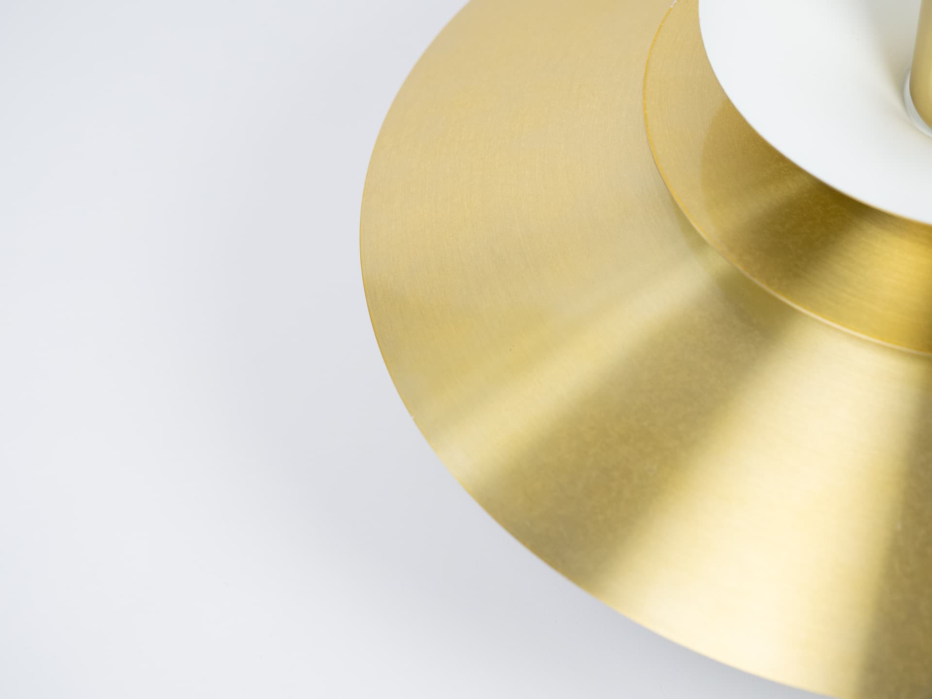 Pendant Lamp Verona, gold aluminium, by K. Wiborg, Jeka, Denmark, 1980s. - 332457
