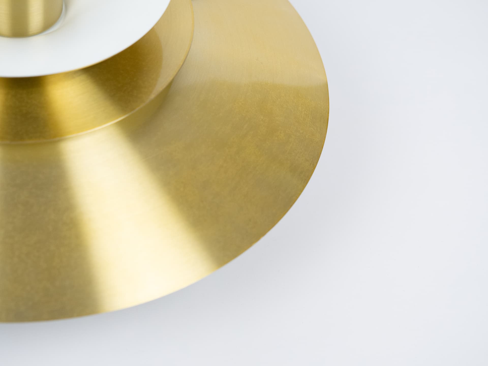 Pendant Lamp Verona, gold aluminium, by K. Wiborg, Jeka, Denmark, 1980s. - 332456