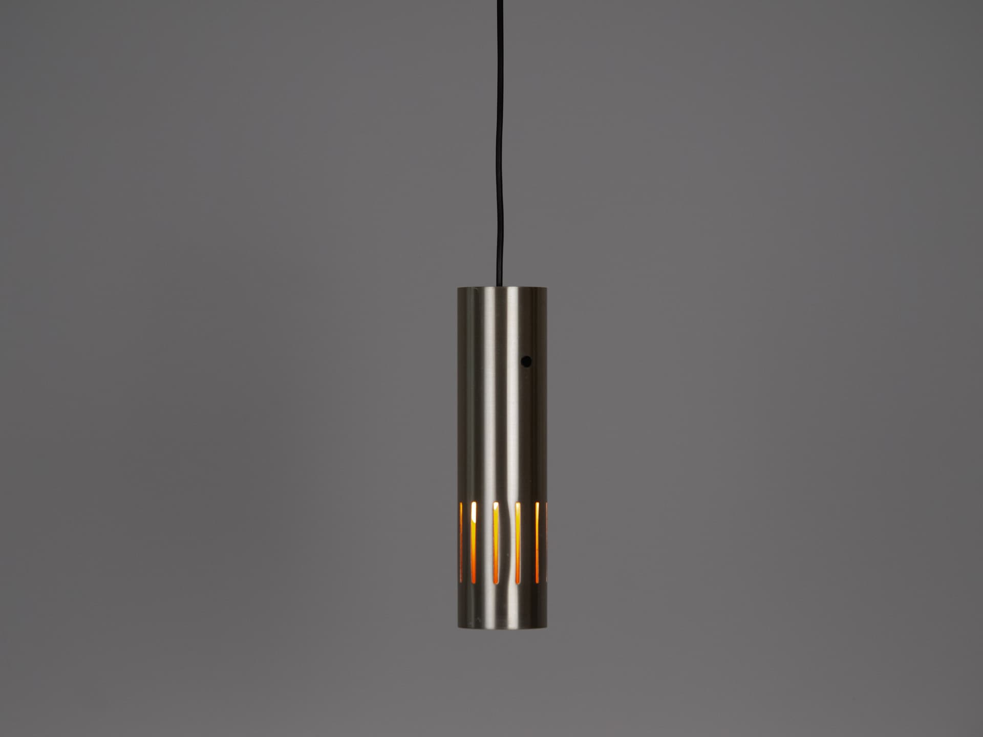 Set of three pendant lamps Etna, gold brass, black aluminium, by J. Hammerborg, Fog & Mørup, Denmark, 1960s. - 332499