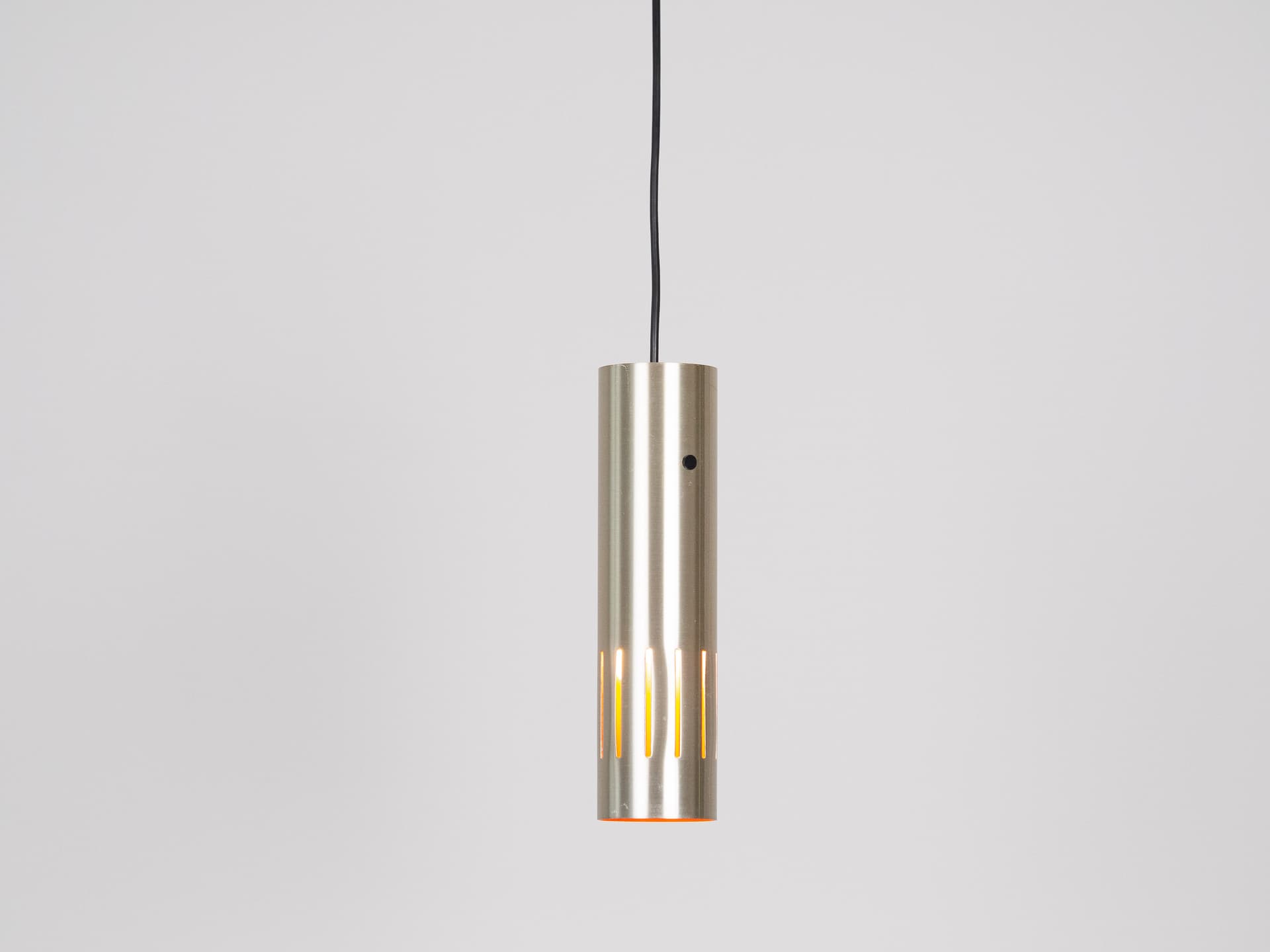 Set of three pendant lamps Etna, gold brass, black aluminium, by J. Hammerborg, Fog & Mørup, Denmark, 1960s. - 332500