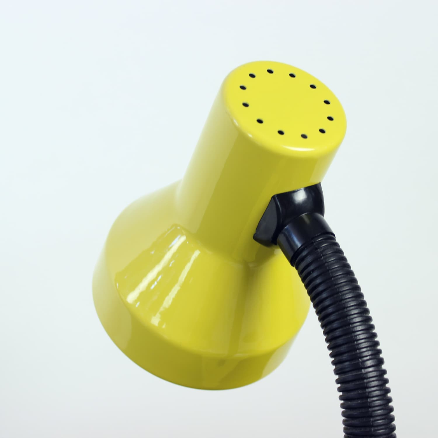 Lampka biurkowa Baby 2, żółty metal, czarny plastik, Rendi, Czechosłowacja, lata 80. - 332565