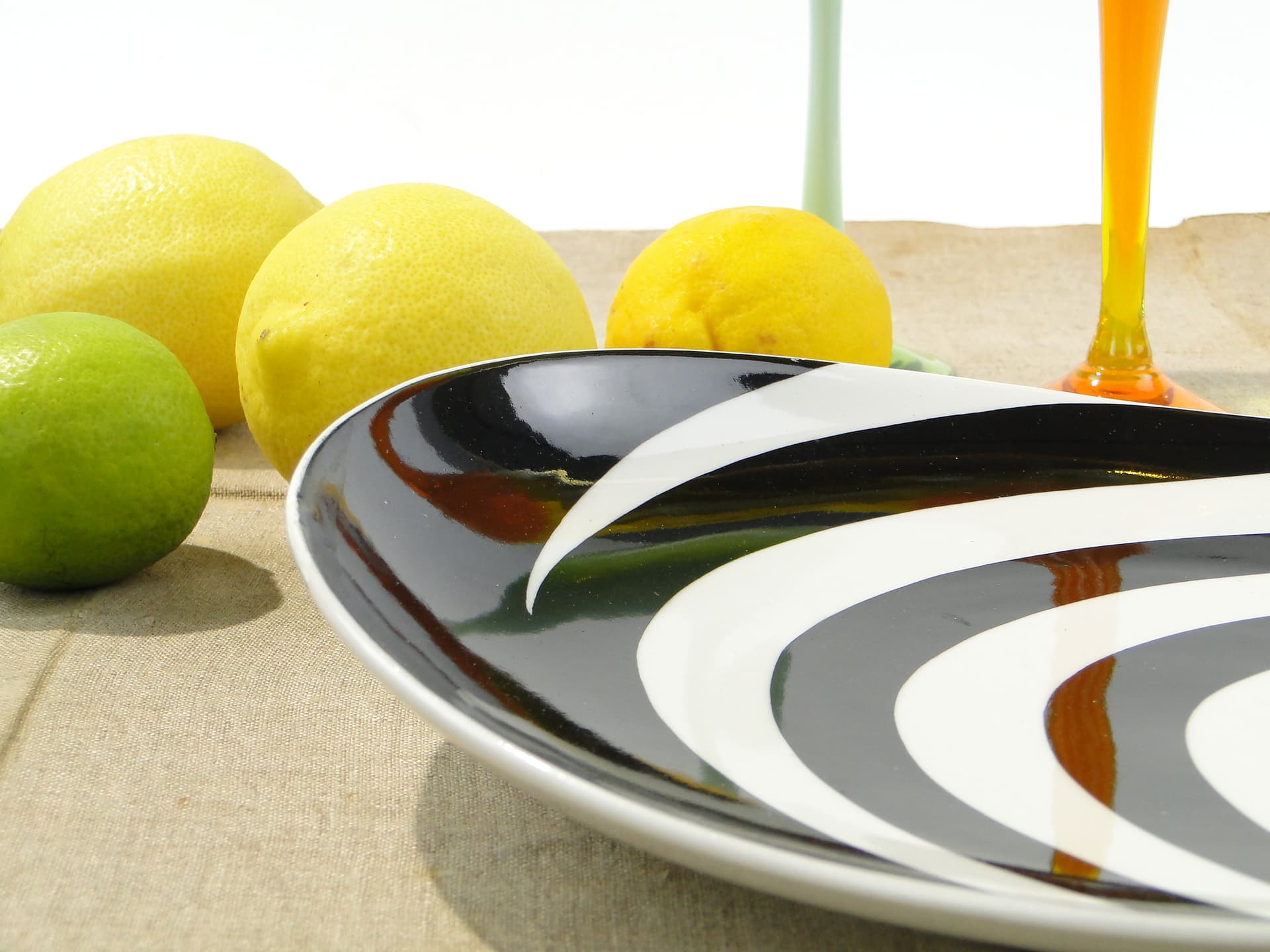 Serving Plate Zebra, black and white, porcelain, Poland, 1940s - 332699