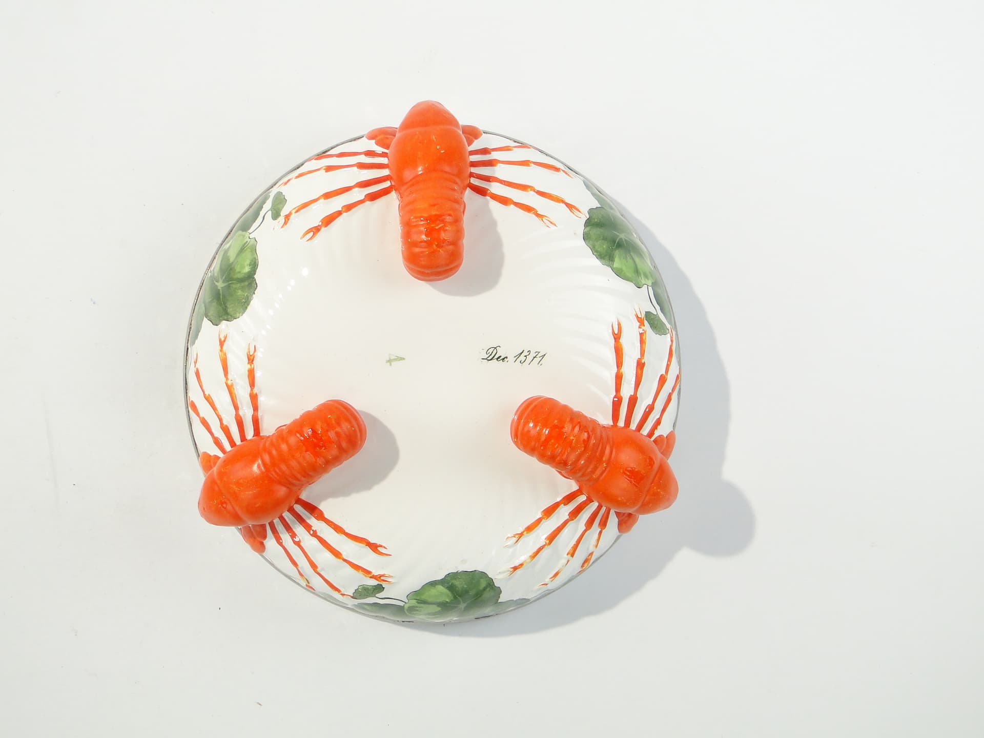 Historicist Serving Bowl, cream red-orange ceramics, France, turn of 19th/20th c. - 332739