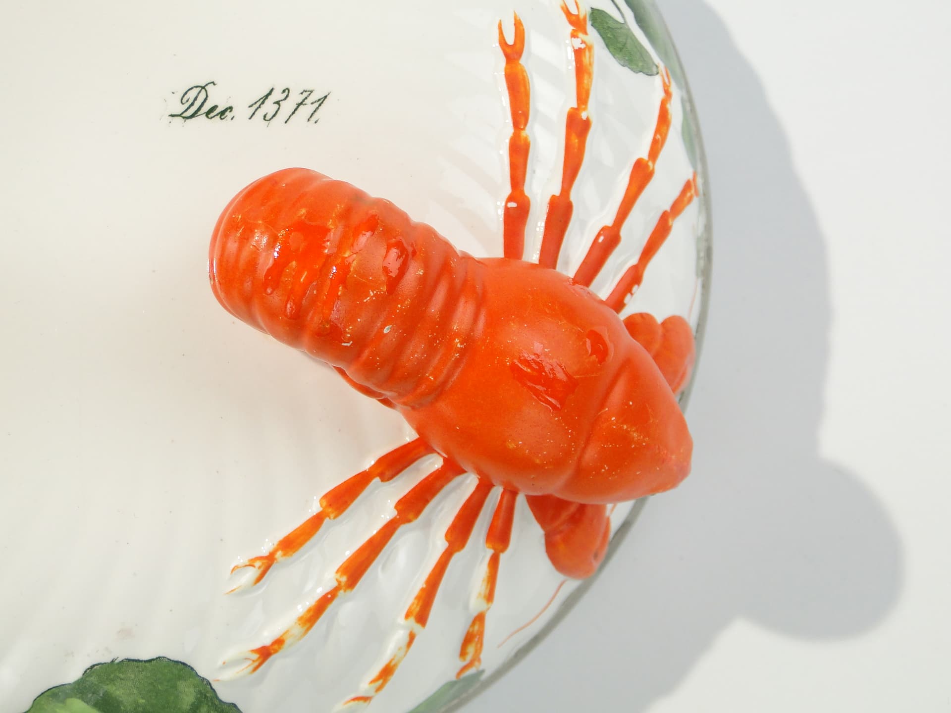 Historicist Serving Bowl, cream red-orange ceramics, France, turn of 19th/20th c. - 332744